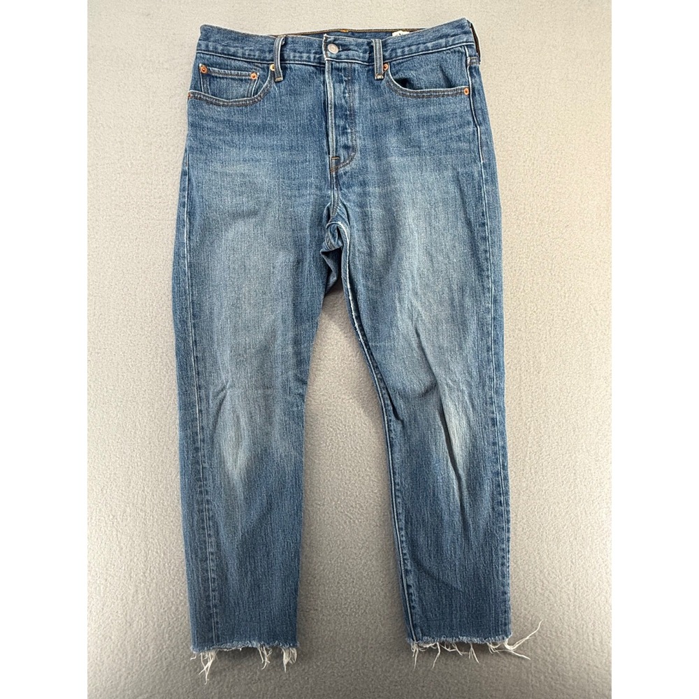 Levis 501 Taper White Oak Cone Denim Jeans Blue Raw Hem 22861-0001 W31